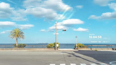 4K唯美治愈海边晴天