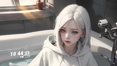 4K浴室可爱少女