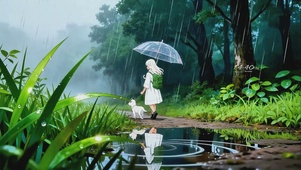 森林雨后
