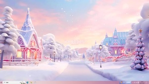 浪漫雪景小镇