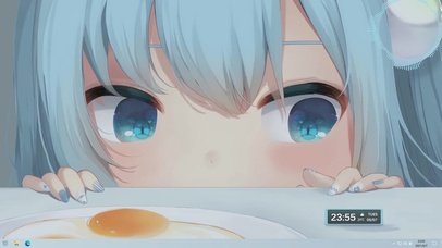 目不转睛盯着看的猫羽雫