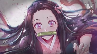 桃花下的弥豆子