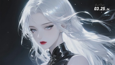 绝美白发动漫美女