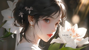 清冷感汉服女孩
