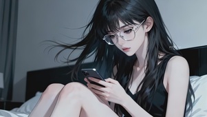 气质长腿眼镜女孩