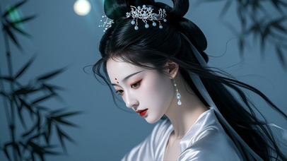 月下古风美少女