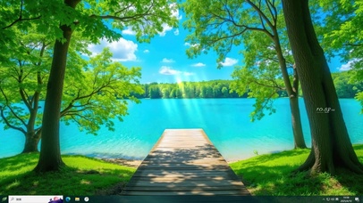 护眼树荫湖景主题