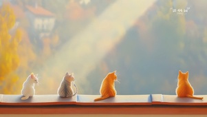 屋檐上的小猫咪