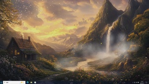 晨昏交界的山谷-桌面主题