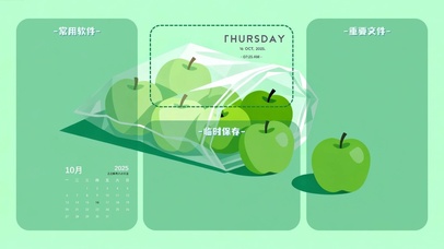 4k极简清新护眼ins分区桌面