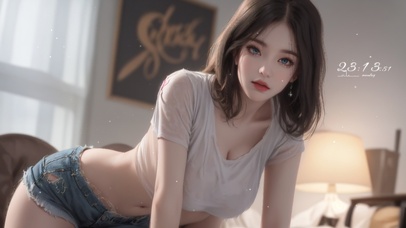 4K纯欲居家短发美女