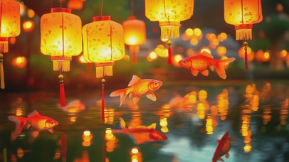 金鱼和灯笼