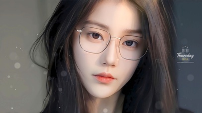 治愈清纯眼镜姐姐