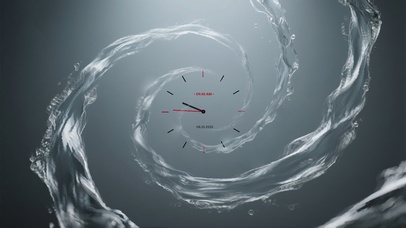 时光飞逝如流水 禅意 真实时钟