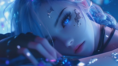 蓝色梦幻气质美女金克斯【禁转】