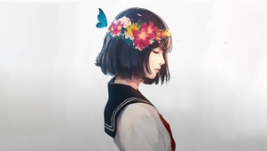 极简桌面美女
