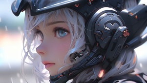 白发机甲少女