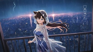 雨中的小兰