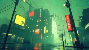 赛博朋克雨夜