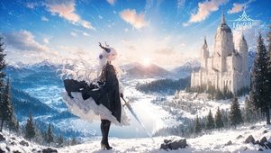 唯美城堡雪景
