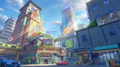 4K唯美治愈阳光动漫街道