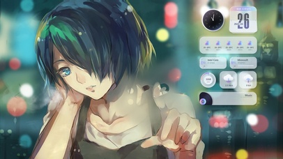 夜晚城市孤独少女