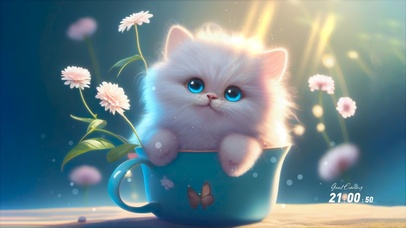 茶杯中可爱猫咪