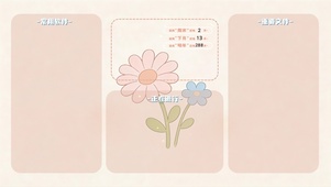 简约清新小花分区桌面