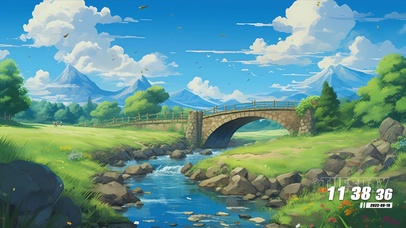 唯美治愈护眼小桥流水