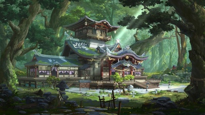 4K唯美治愈护眼古风森林阁楼