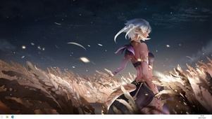 稻田中的少女