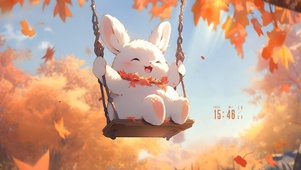 荡秋千的兔子	