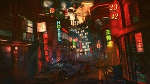 雨夜街头跑车