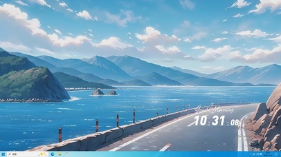 蓝天白云公路桌面主题