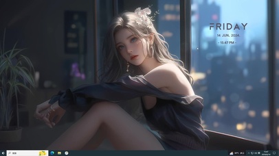 清冷破碎气质美女