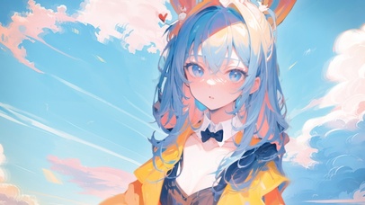 动漫兔耳朵美少女