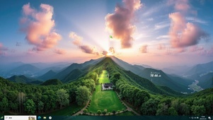 护眼山巅日出主题