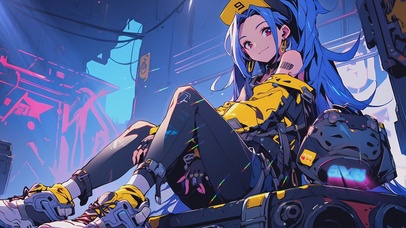 炫酷の涂鸦少女