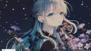 星眸与花簇的暗语-桌面主题