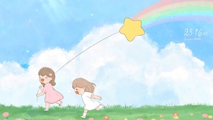唯美彩虹姑娘