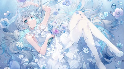 唯美鲜花纯白少女