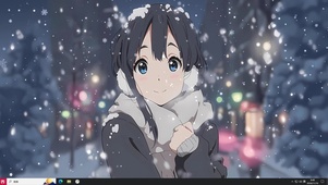 雪中可爱女孩