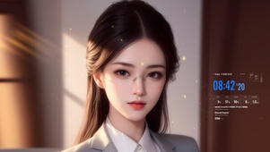 4K优美眼镜女神