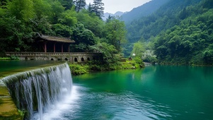 河上水坝