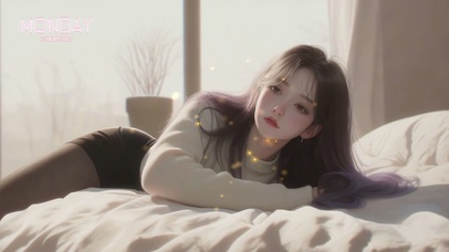 轻风仿佛在帘外学她低吟