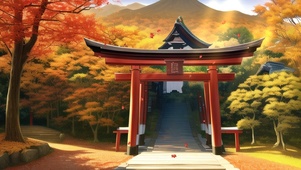 秋天的神社