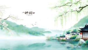 春绿江南水岸