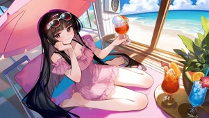 海边泳装少女-塑心
