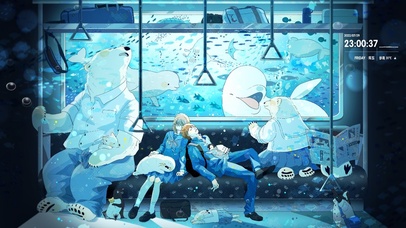 4k 治愈梦幻海洋馆列车