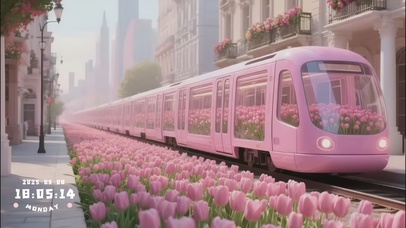 花漾壁纸 鲜花列车